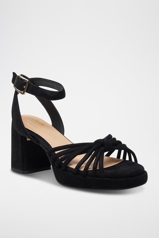 Sandalias de nobuk de tacón Ritzy75 Faye - Negro