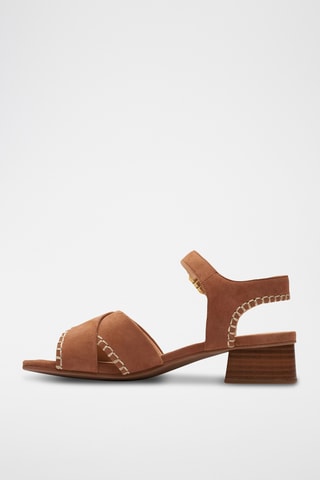 Sandalias de nobuk Serina35 Cross - Marrón claro