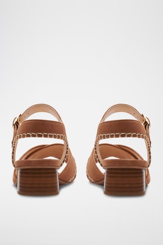 Sandalias de nobuk Serina35 Cross - Marrón claro