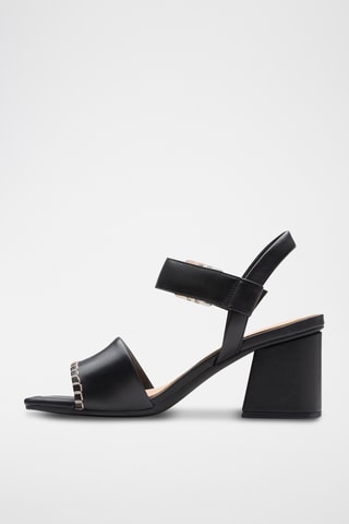 Sandalias de piel de tacón Siara65 Buckle - Negro