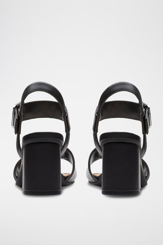 Sandalias de piel de tacón Siara65 Buckle - Negro
