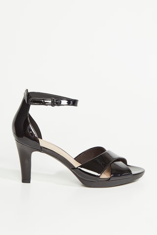 Sandalias con brillo de tacón Adriel - Negro