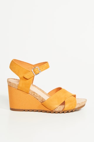 Sandalias de cuña Flex - Naranja