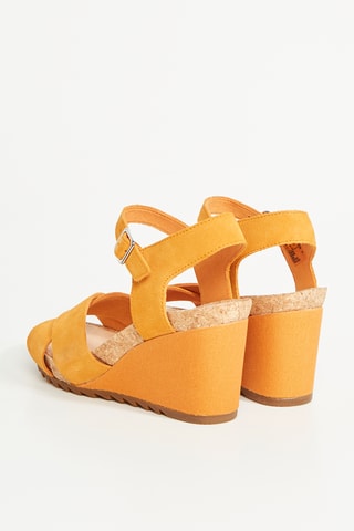 Sandalias de cuña Flex - Naranja