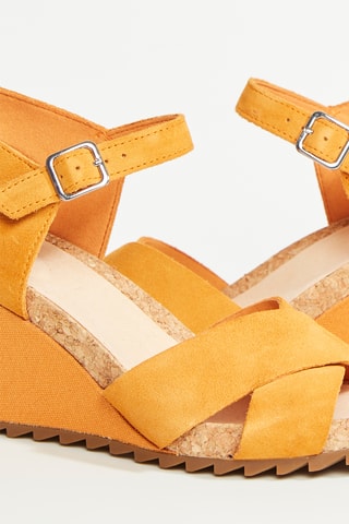 Sandalias de cuña Flex - Naranja