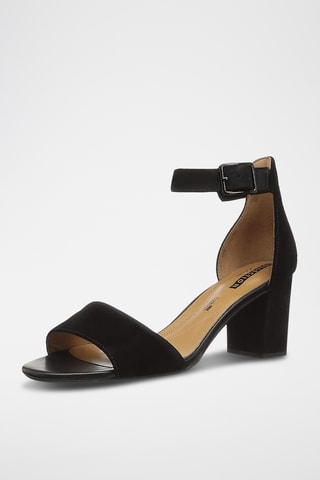 Sandalias de nobuk de tacón Smart Deva - Negro