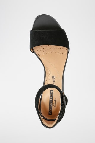 Sandalias de nobuk de tacón Deva - Negro