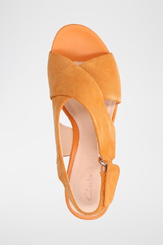 Sandalias de nobuk de tacón Maritsa Lara - Naranja