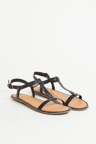 Sandalias de piel Risi Hop - Negro