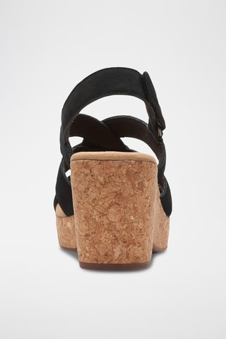 Sandalias de nobuk de tacón Giselle - Negro