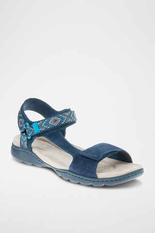 Sandalias de nobuk Amanda - Azul marino
