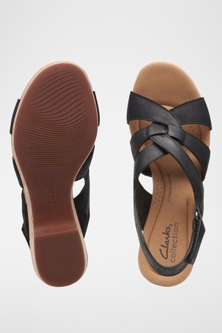Sandalias de piel de tacón Giselle - Negro
