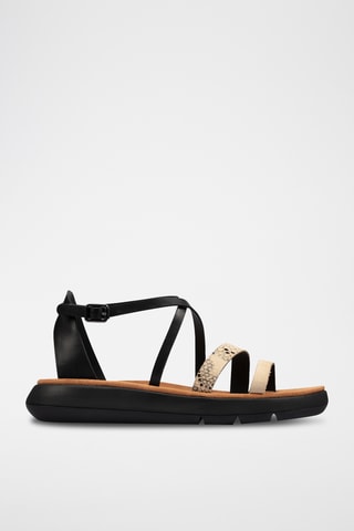 Sandalias de piel Jemsa - Negro