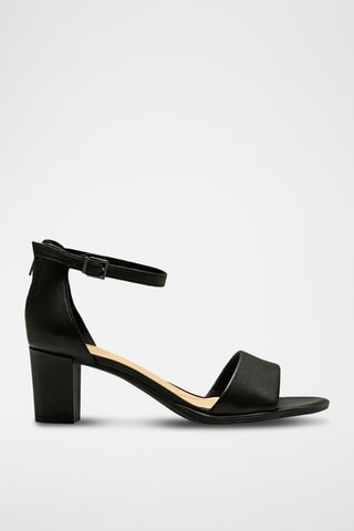 Sandalias de piel de tacón Kaylin60 - Negro