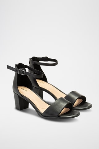 Sandalias de piel de tacón Kaylin60 - Negro