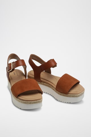 Sandalias de nobuk con plataforma Lana Shore - Marrón