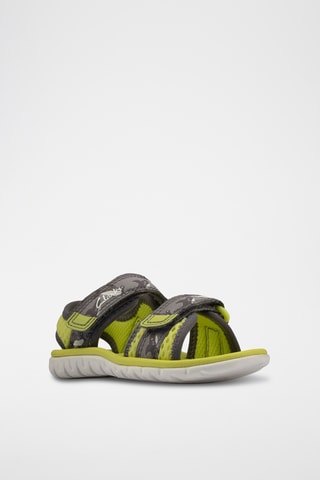 Sandalias de piel Surfing Tide - Verde flúor