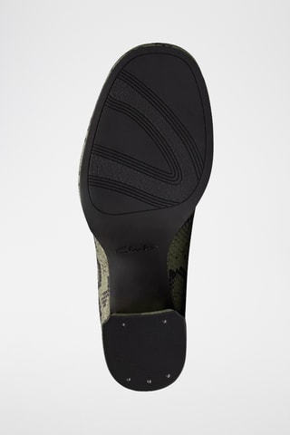 Mocasines de tacón Cur - Verde oliva