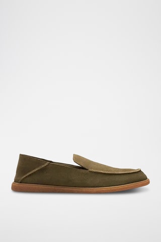 Mocasines de nobuk Clarkbay - Verde oliva