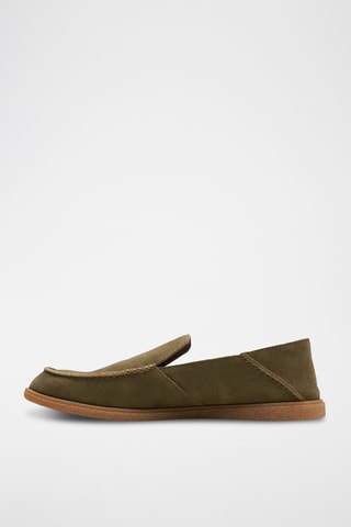 Mocasines de nobuk Clarkbay - Verde oliva