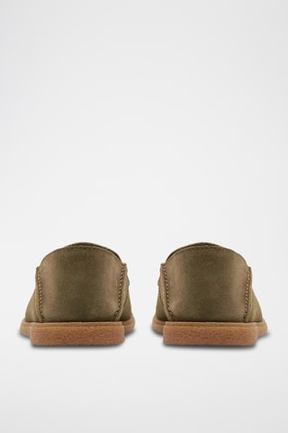 Mocasines de nobuk Clarkbay - Verde oliva
