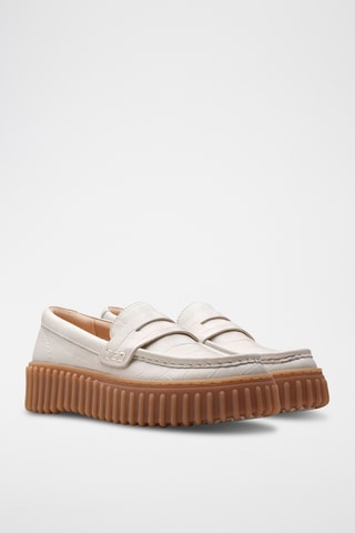 Mocasines de piel con plataforma Torhill Penny - Crudo