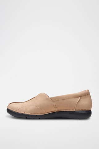 Mocasines de nobuk Un Loop - Beige