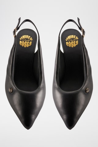 Zapatos de piel de tacón Cur - Negro