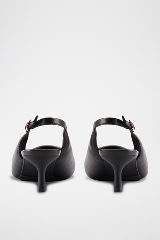 Zapatos de piel de tacón Cur - Negro