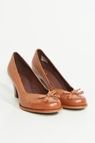 Zapatos de piel de tacón Bombay - Camel