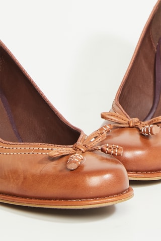 Zapatos de piel de tacón Bombay - Camel