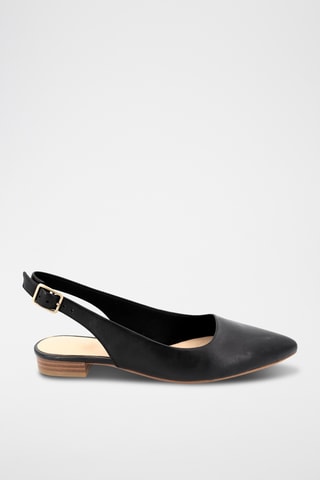 Bailarinas de piel Laina15 Sling - Negro