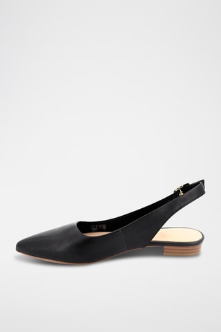 Bailarinas de piel Laina15 Sling - Negro