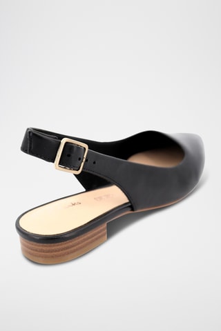 Bailarinas de piel Laina15 Sling - Negro