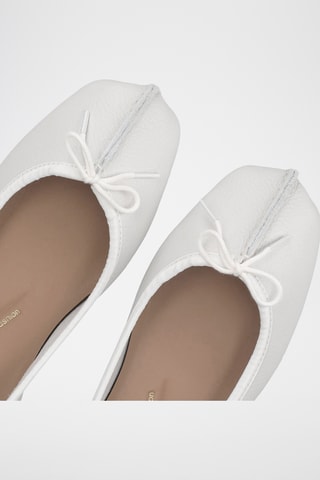 Bailarinas de piel Freckle - Blanco