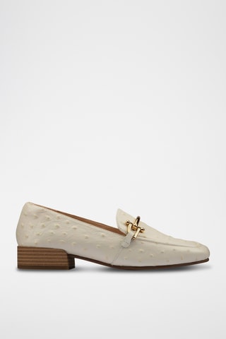 Bailarinas de piel Pure Block - Blanco