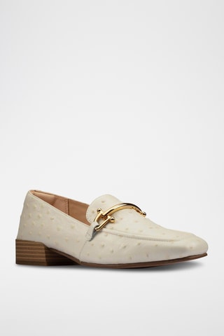 Bailarinas de piel Pure Block - Blanco