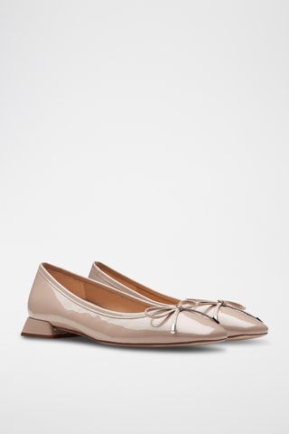 Bailarinas de piel de charol Ubree15 - Beige