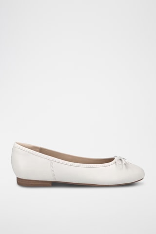 Bailarinas de piel Fawna - Blanco