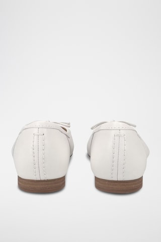 Bailarinas de piel Fawna - Blanco