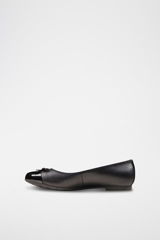 Bailarinas de piel Scala Bloom - Negro