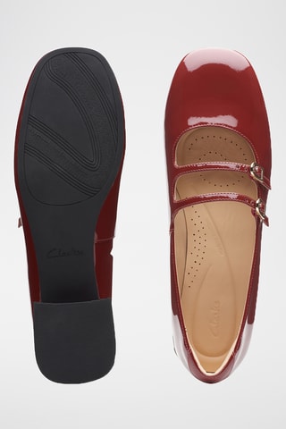 Babies de piel de charol Daiss30 - Rojo