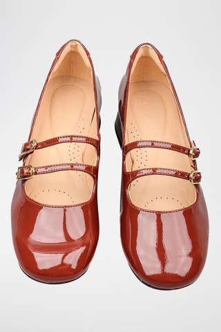 Babies de piel de charol Daiss30 - Rojo