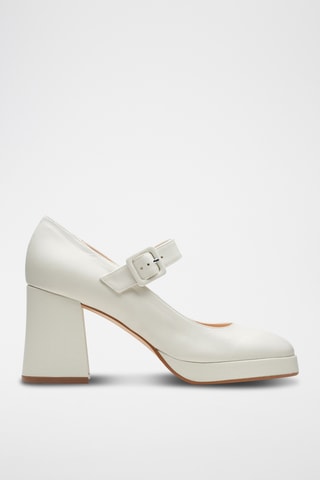 Babies de piel de tacón Patema Strap - Crudo