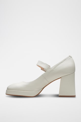 Babies de piel de tacón Patema Strap - Crudo