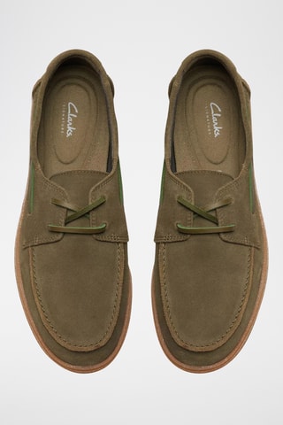 Náuticos de nobuk Clarkbay - Verde oliva