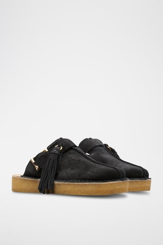 Zuecos de nobuk forrados Trek - Negro