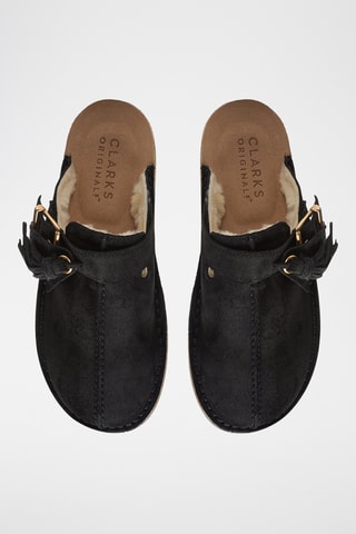 Zuecos de nobuk forrados Trek - Negro