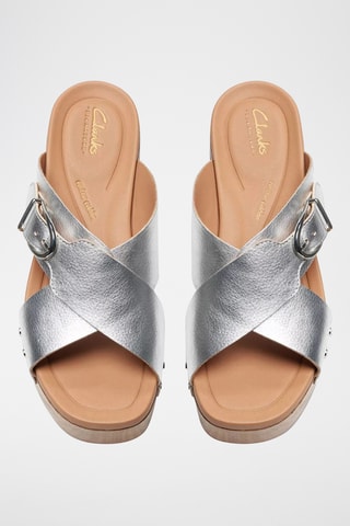 Sandalias de piel de tacón Sivanne Walk - Plateado