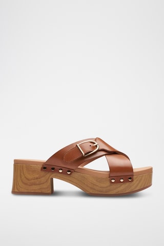 Sandalias de piel de tacón Sivanne Walk - Marrón claro